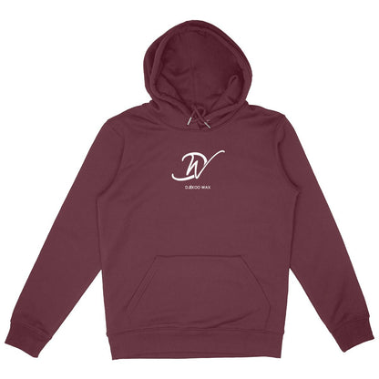 Sweat à capuche unisexe Premium Plus bordeaux avec logo Djêkoo Wax