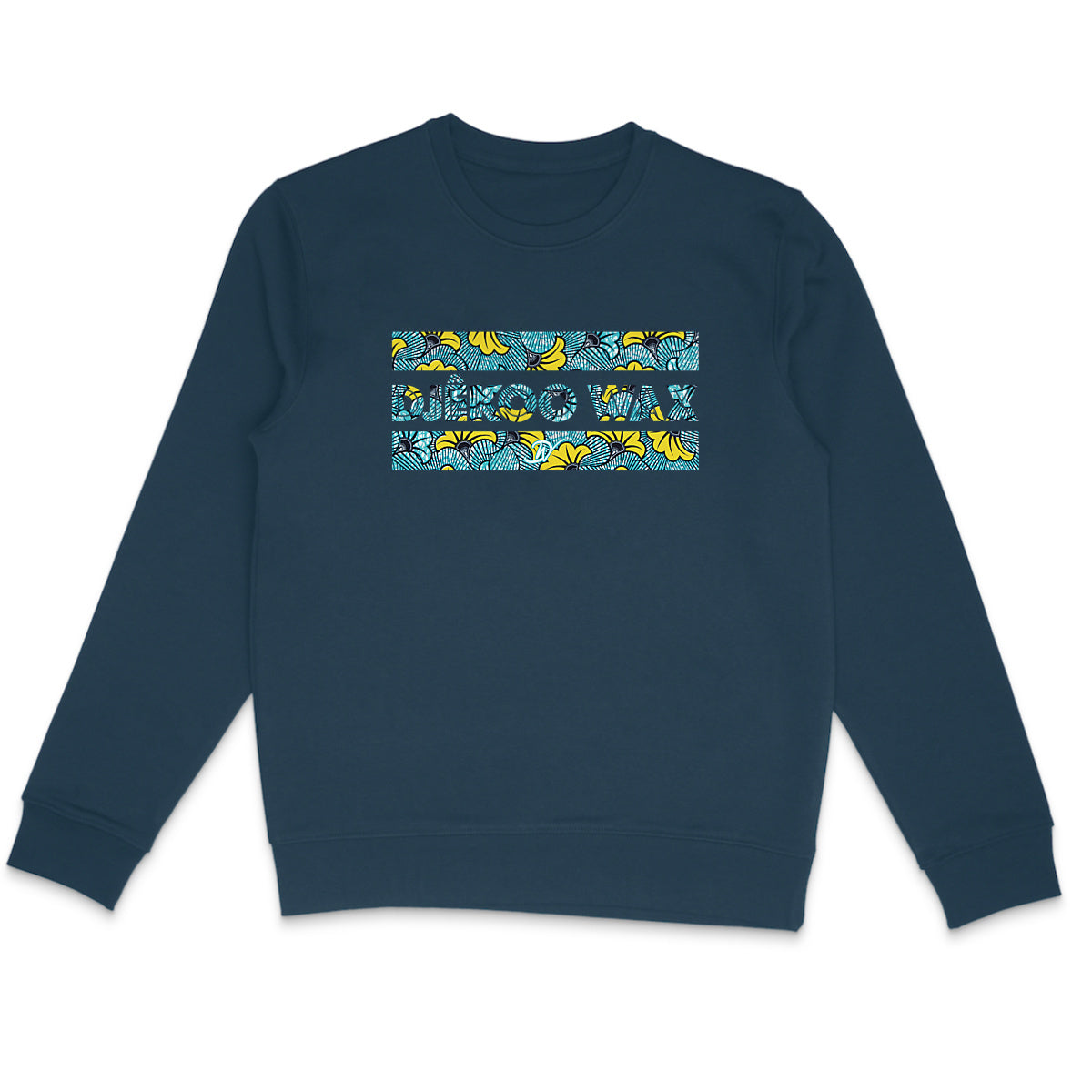 Vue produit Sweat-shirt Unisexe bleu - Djêkoo Wax