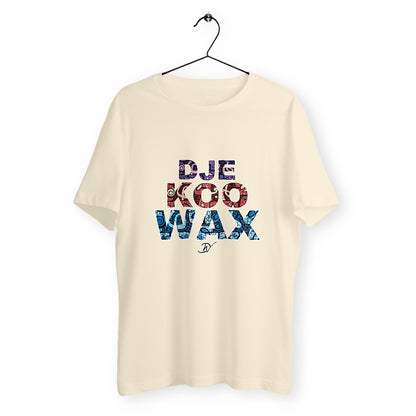 T-shirt wax africain unisexe naturel en coton bio avec imprimé graphique coloré Djêkoo Wax